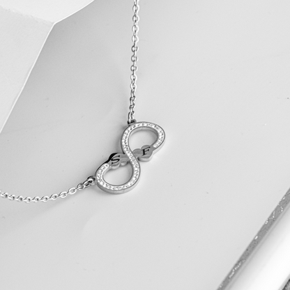 Wander - Collana Cuori Infinito Cuori Con Incisione Personalizzata